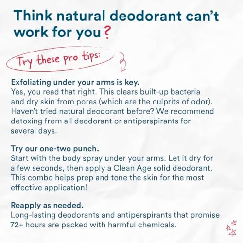 Aluminum Free Deodorant & Body Spray for Whole Body - 3 Pack 4oz ea - Cedar, Oasis and Sandalwood - Clean Deodorant and Body Spray for Teen Boys and Girls - With AHA Fights Body Acne