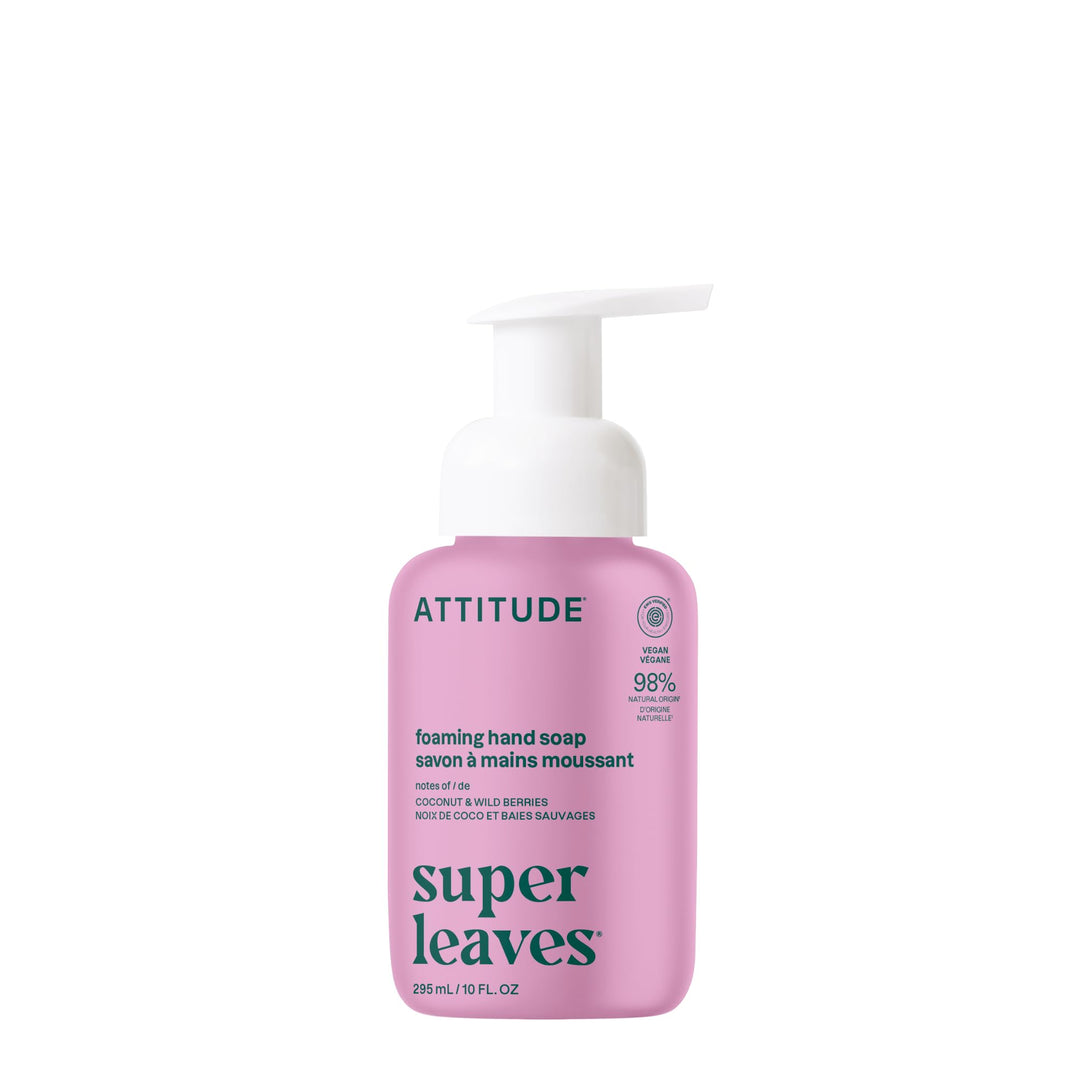 Attitude Foaming Hand Soap, Ewg Verified, Plant And Mineral-Based Ingredients, Vegan And Cruelty-Free Personal Care Products, Co