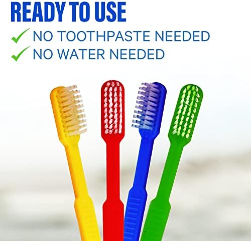 144 Prepasted Disposable Toothbrushes | Pre-Pasted Soft Bristle Tooth Brush for Dental Care & Oral Hygiene | Individually Wrapped Toothbrush Pack Airbnb Gifts | No Water Needed, Paste Made in USA.