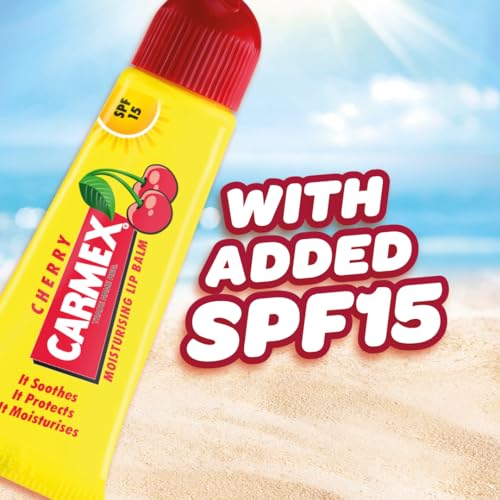 Carmex Cherry Flavour Lip Balm Tube - SPF15