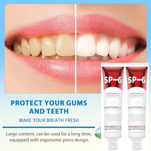2PCS Sp 6 Probiotic Toothpaste Whitening Sp-6 Probiotics Whitening Toothpaste Fresh Flavor and Gum Health