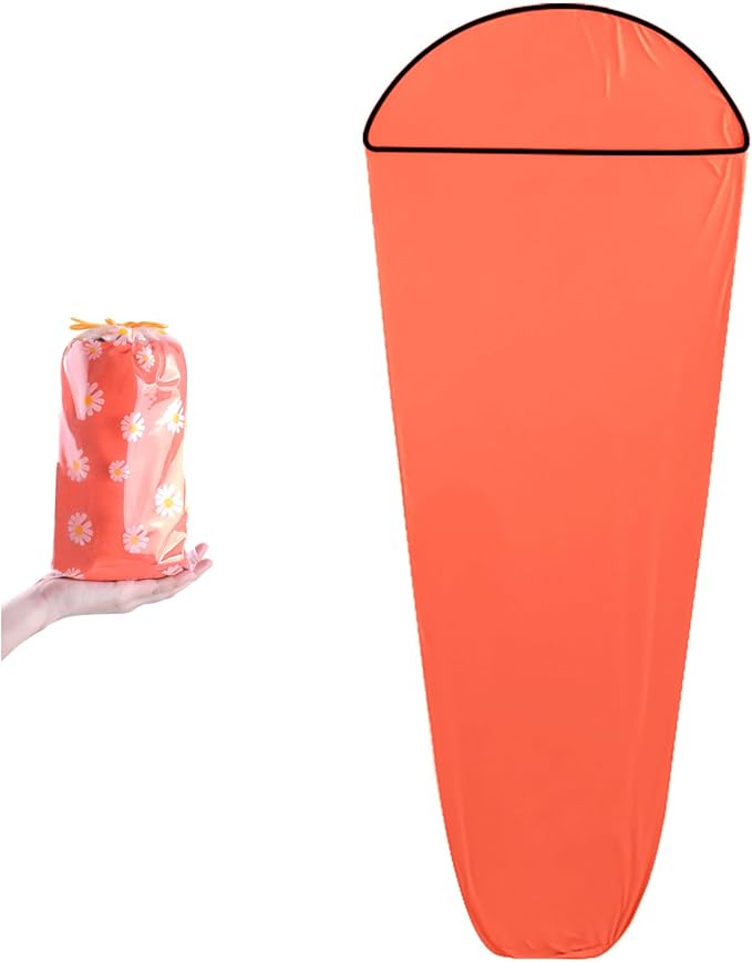 Azarxis Sleeping Bag Liner, Mummy Sleeping Bag Liner Adult Sleep Sack Travel Sheets Camping Sheet Single Size 78.74" x 31.5" for Hotels Hostels Backpacking Hiking