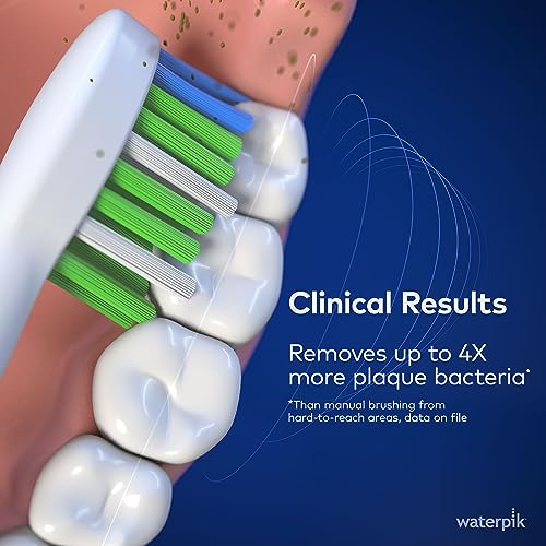 Waterpik Sensonic Sonic Electric Toothbrush, Rechargeable Toothbrush for Adults with 3 Modes, Travel Case, USB Charger, White STW-03W020, Packaging May Vary