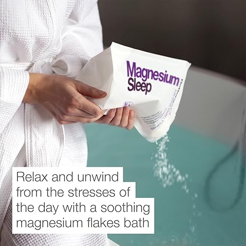 BetterYou Magnesium Sleep Mineral Bath Flakes - Mineral Bath Salts for Muscle Relaxation - Soothing Sore Muscle Soak - Natural Vegan Formula - 2.3 lb