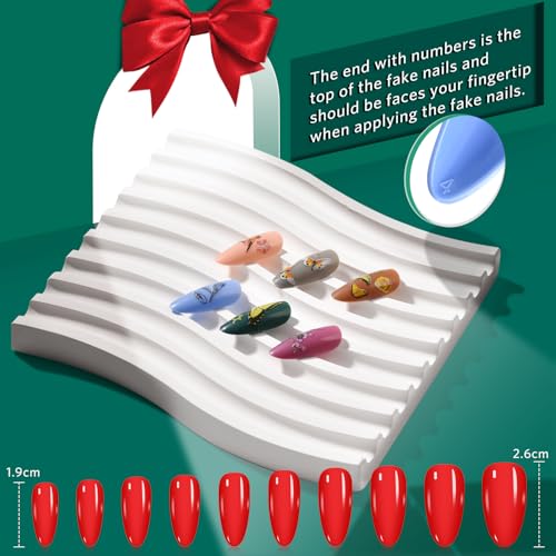 TsMADDTs Press On Nails Almond, 24 Colors 720PCS Short Fake Nails with Glues, Stickers, Tweezer for Women