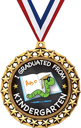 Kindergarten Graduation Medal, 2 1/2" Galaxy Star Kids Graduation Medals, Great Graduating Awards 5 Pack Prime
