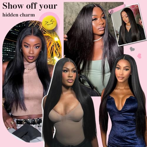 30 Inch 13x6 Lace Front Wigs Human Hair 200 Density Straight HD Lace Front Wigs Human Hair Pre Plucked with Baby Hair Glueless Wig Virgin Human Hair Lace Front Wigs for Women