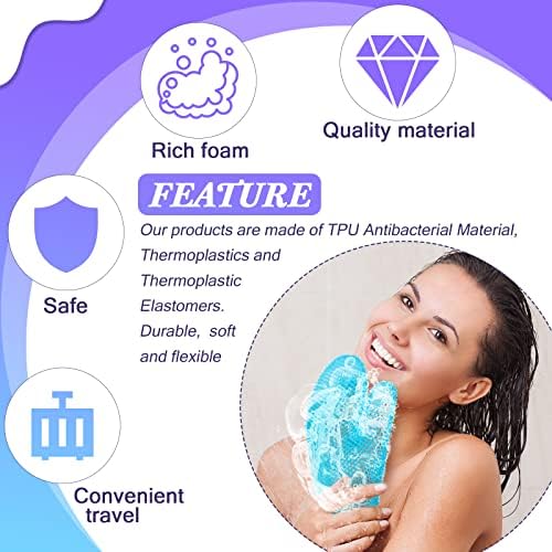 2 Pcs Honeycomb Exfoliating Glove Bath Mitt Body Spa Scrubber, Honeycomb Exfoliator Glove for Body Shower, Honeycomb Exfoliator Scrubber Sponge Shower Loofah, Quick Drying