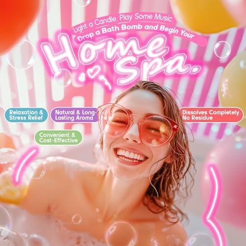 30 Rose-Shaped Bath Bombs – Handmade with Natural Ingredients, 6 Calming Scents, Relaxing Spa Gifts for Women, Men, Teens & Kids – Self Care Gifts for Summer & Birthdays