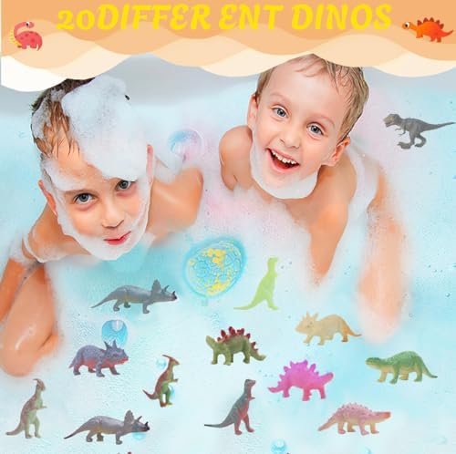 Dino Egg Bath Bombs for Kids-Surprise Inside Plus Dinosaur Puzzle-Dinosaur Gifts for 3 4 5 6 7 and 8 Year Old Boys and Girls Kids Gifts - Perfect for Birthdays, Children's Day and Christma,Easter