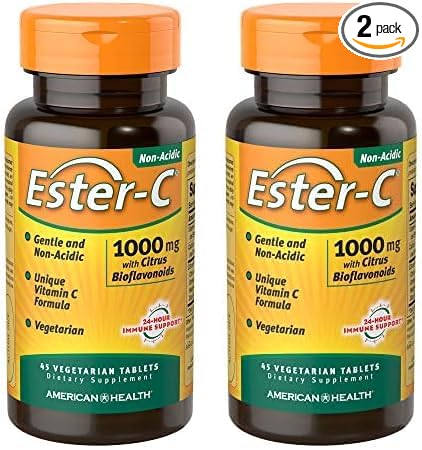 American Health Ester-C with Citrus Bioflavonoids, Tablet, 45 Count (Pack of 2)