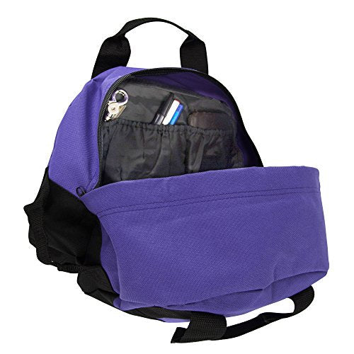 Dalix 12" Mini Two Tone Duffle Bag in Purple and Black