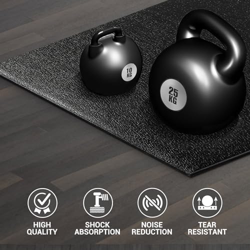Exercise Equipment Mat Health & Fitness Exercise Bike Mat - Anti Fatigue Floor Mat, Fitness Mat, Treadmills Mat, Jump Rope Mat, Gym Mat Used On Hard Floors and Carpet Protection 24"x48"