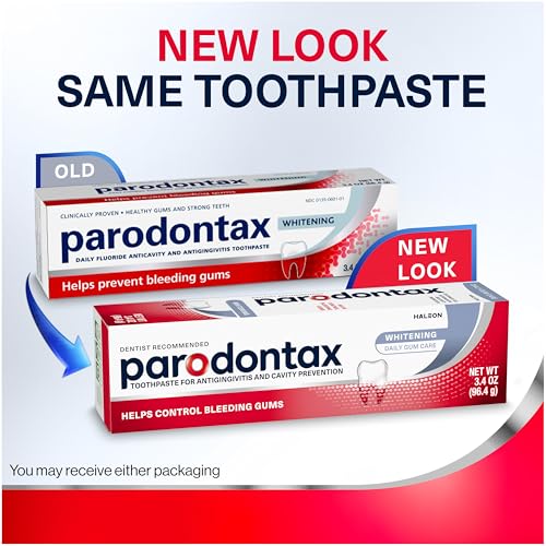 Parodontax Teeth Whitening Toothpaste To Help Bleeding Gums, Gum Toothpaste For Gum Health, 3.4 Oz x 3