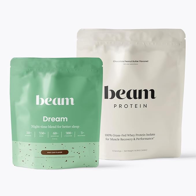 Beam Dream Sleep Powder, Sleep Aid Grass Fed Whey Protein Powder