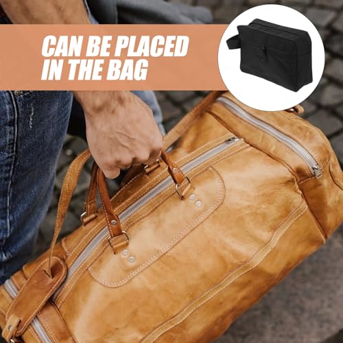 NUOBESTY Digital Cable Organizer Bag Black, Travel Electronics Pouch with Zipper, Earphone Accessory Storage Case for Gadgets and USB Cables