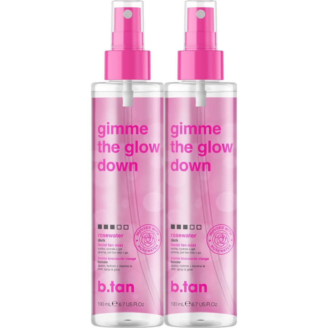 Clear Face Tan Mist Bundle – Gradual Bronzing Facial Tanner Spray | 6.7 Fl Oz, Pack of 2