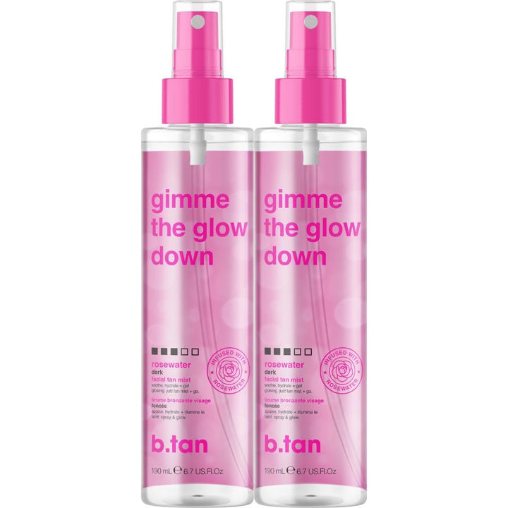 Clear Face Tan Mist Bundle – Gradual Bronzing Facial Tanner Spray | 6.7 Fl Oz, Pack of 2