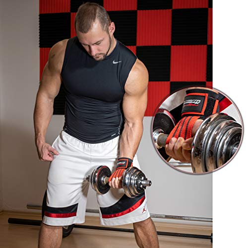 Fast Grip Lifting Straps for weightlifting Strength Training (+ Training Plans) Professional quick fastening with Metal Bolts for Powerlifting, Crossfit & Fitness - Bodybuilding for Men and Women