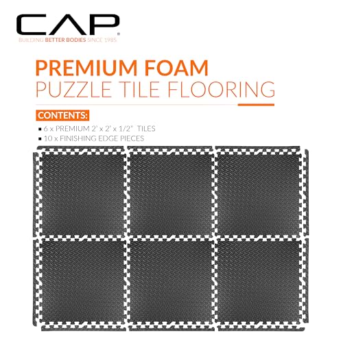 CAP Puzzle Exercise Mat 24" x 24" x 1/2", 6 pieces