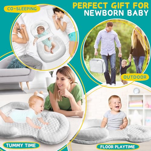 Baby Lounger Baby Nest Newborn Snuggle Nest Sleeping Bed Cover for Co Sleeping Bed Adjustable Infant Floor Loungers for Travel