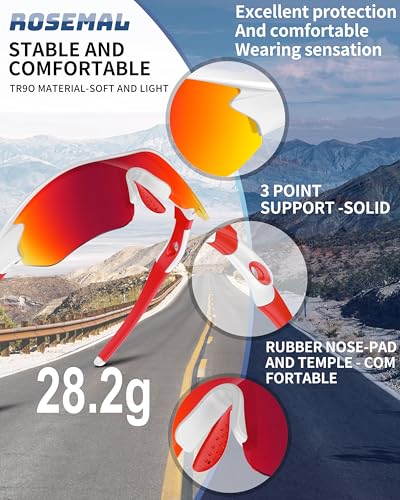 Polarized Sports Sunglasses for Men Women Youth Baseball Running Fishing Tennis Golf Cycling Driving Motor TAC UV400 TR90