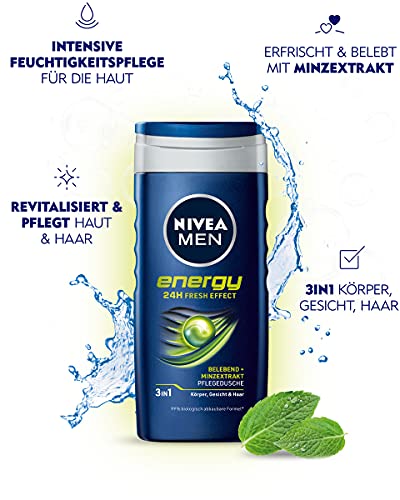NIVEA Men Energy Shower Gel, 250 ml