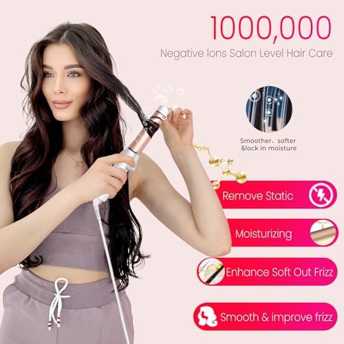 Mini Travel Curling Iron, European Travel Curling Iron Dual Voltage (100V-240V) Mini Size for Short Hair 1 inch, Portable Hair Curler with 30s Fast Heating Constant 180° for International (White)