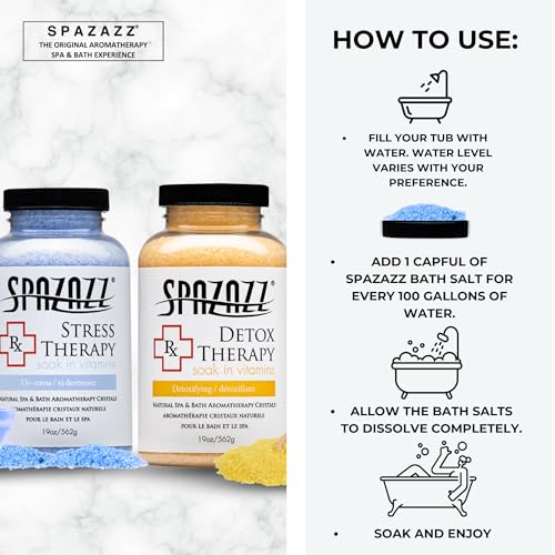 Spazazz Aromatherapy Spa and Bath Crystals 2Pk - Detox/Stress Therapy