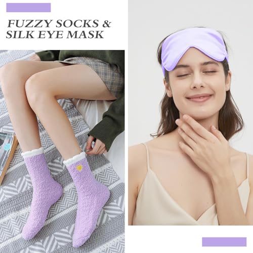 Birthday Gifts for Women Lavender Spa Gift Basket for Women Self Care Relaxing Bath Set Purple Gifts Inspirational Gift for Mom Wife Her Female Sister Teacher Nurse Friends Employee Coworker Spa Gifts