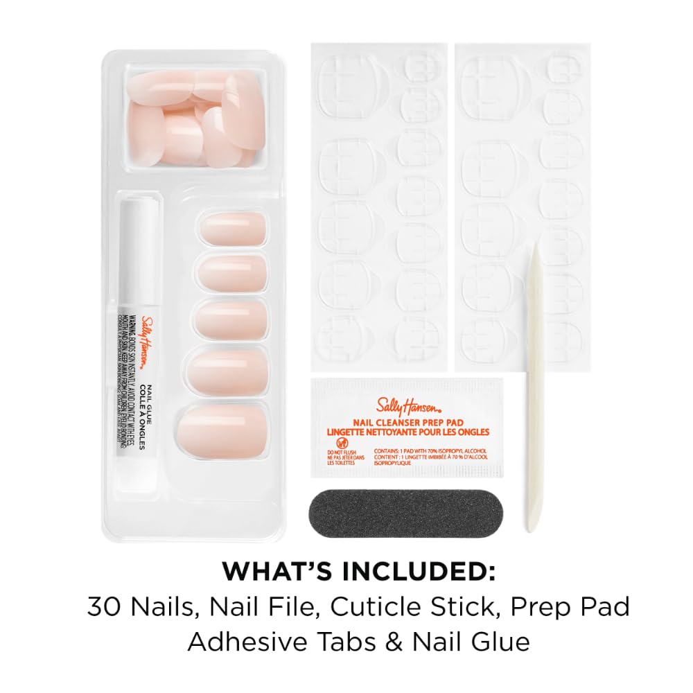 Sally Hansen Instant Cuticle Remover | Ombre Press-On Nails Kit | Nail Care Set