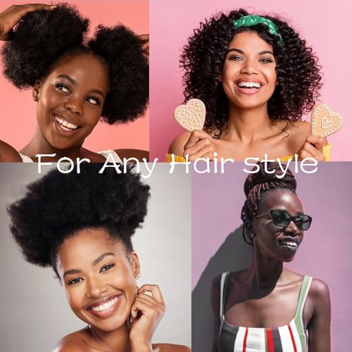 4pcs Black Adjust Satin Hair Scrunchies for Women Girls, Adjustable Hair Ties Soft Than Silk for 4c Girlie Thick Curly Natural Hair, Easy to Use Hair Accessories for Afro Puff Loc Ponytails