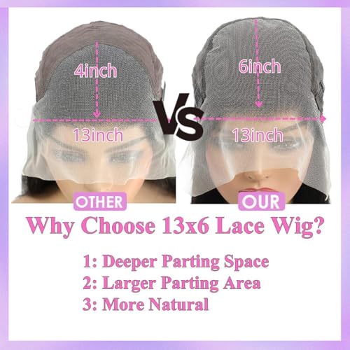 13x6 Lace Front Wigs Human Hair Burmese Curly Wig for Black Women 250 Density Water Wave Pre Plucked Transparent Lace Frontal 100% Human Hair Wigs with Spiral End Natural Color 24inch