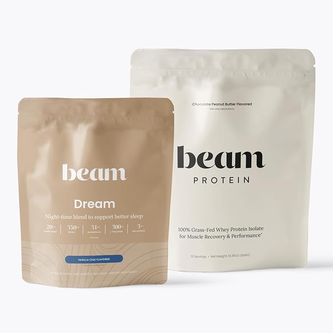 Beam Dream Sleep Powder, Sleep Aid Grass Fed Whey Protein Powder