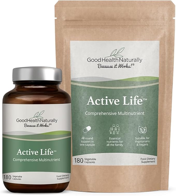 Active Life Capsules - Daily Multivitamin Supplements for Immune System | 180 Capsules - Good Health Naturally