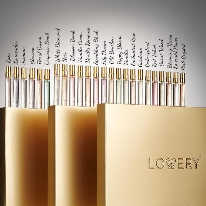 Advent Calendar 2025 Adult Women – 24pc Perfume Gift Set for Her – Christmas Beauty Gifts for Women, Wife, Mom, Teen Girls Floral Fragrance Sampler, Travel-Size Perfumes - Holiday Countdown Calendar