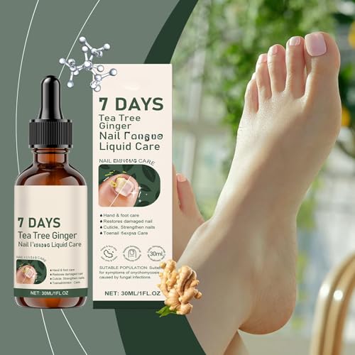 7 Days Tea Tree Ginger Nail Treatment, Ginger Nail Growth Serum & Cuticle Care Treatment, Repair & Strengthener