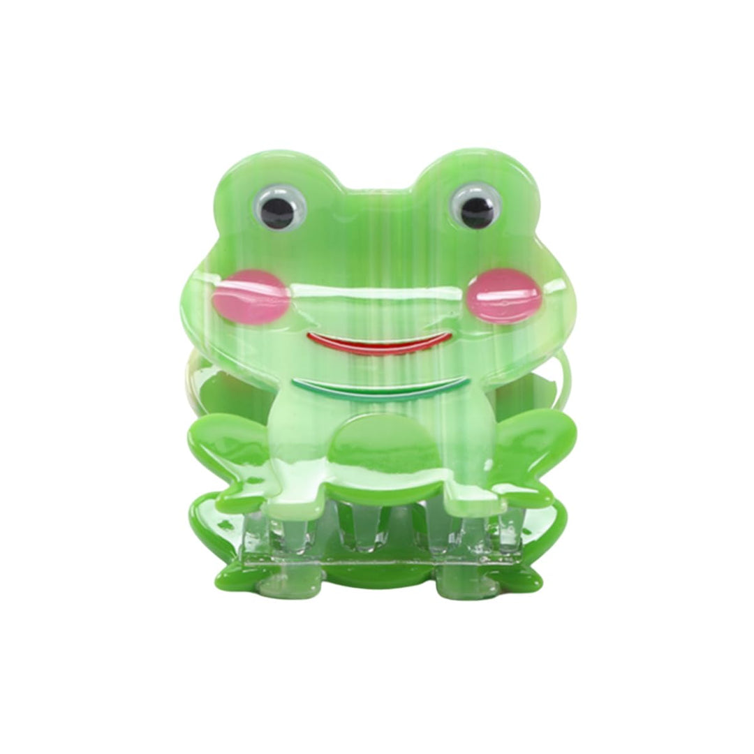 Novelty Frog Hair Clip,Acetate Claw Clips,Hair Clips for Women,Green