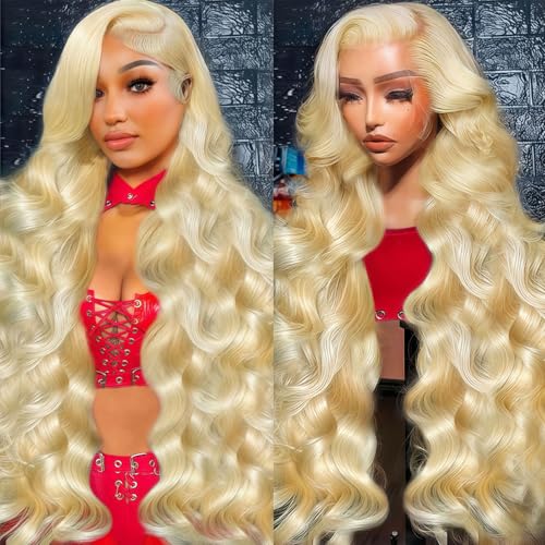 30 Inch 613 13x6 Lace Front Wig Human Hair 200 Density Blonde Body Wave Lace Front Wigs Human Hair Blonde Wig Human Hair 613 HD Lace Frontal Wigs Human Hair Pre Plucked 613