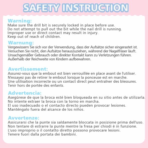 30000RPM Portable Nail Drill Machine, AZ GOGO Professional Rechargeable Electric Efile Nail Drill for Acrylic Gel Nails, Manicure/Pedicure, Polishing, Cuticle - Salon or Home Use（Blue）