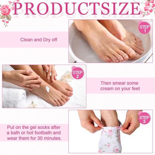12 Pairs Moisturizing Socks Overnight for Dry Feet Spa Lotion Sleeping Socks Cosmetic Moisturizing Dry Feet Healing Care for Cracked Skin Women Men