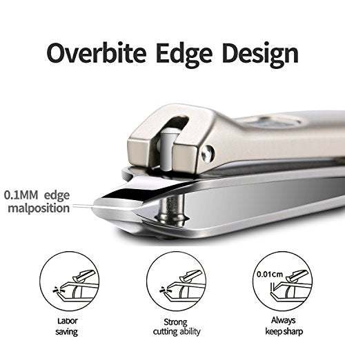 Nail Clippers, Cuticle Clipper, Medical Grade Stainless Steel, Sharp and Durable Nail Cutter for Men and Women (M-1110plus)
