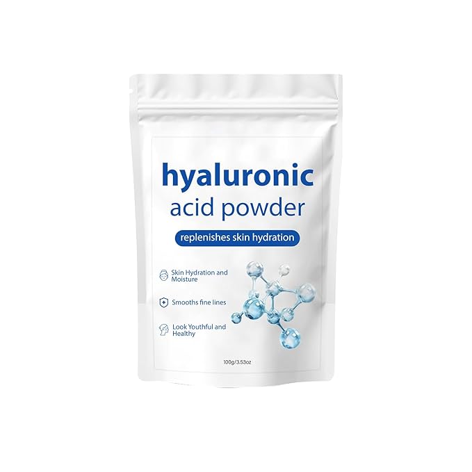 Hyaluronic Acid Powder, Cosmetic Grade Water Soluble Hyaluronic Hydrating for Face Anti-Aging Skincare, DIY Face Serum and Mask.