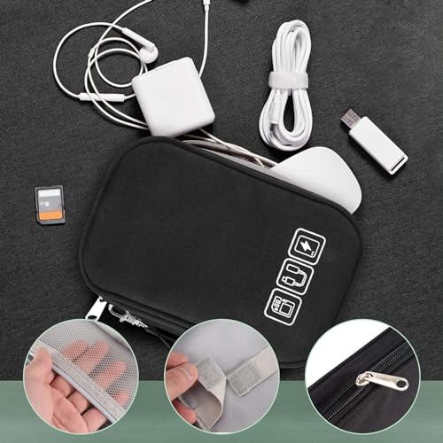 Ujjdwiurgh Electronic Organizer, Travel Cable Organizer Bag Pouch Portable Electronic Storage Multifunction Case