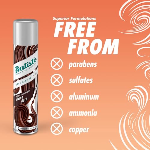 Batiste Dry Shampoo for Dark Hair, 3.81 oz (Pack of 2)