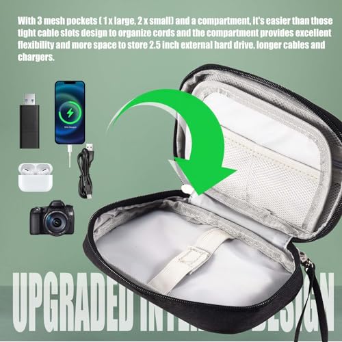 Ujjdwiurgh Electronic Organizer, Travel Cable Organizer Bag Pouch Portable Electronic Storage Multifunction Case