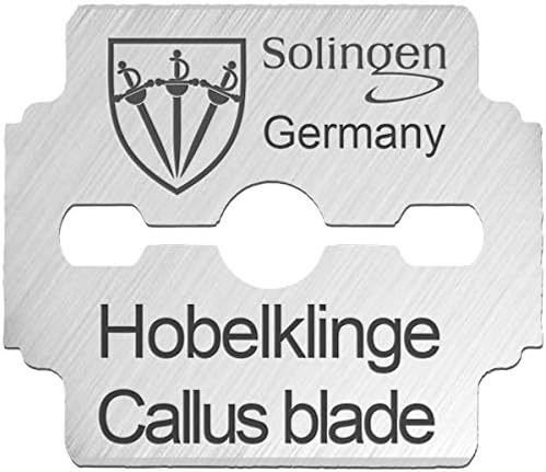 3 Swords Germany - 100 (10x10) Pieces Replacement Refill Blades for Callus Remover - Made in Solingen Germany