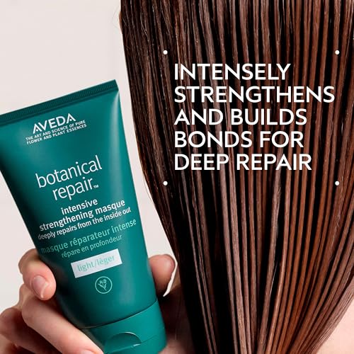 Aveda Botanical Repair Intensive Strengthening Masque Light | Bond-Building Hair Mask for Stronger Hair | Deep Conditioner | Detangles, Softens Fine to Medium Hair | 98% Naturally Derived*