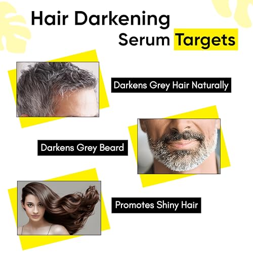 Anti Gray Hair Darkening Serum | Reverses & Limits Hair & Beard Graying with Arcolys, Melano Gray, for Promoting Darker, Shinier Hair and Beard, For Both Men & Women, 1.01 fl.oz./30 ml