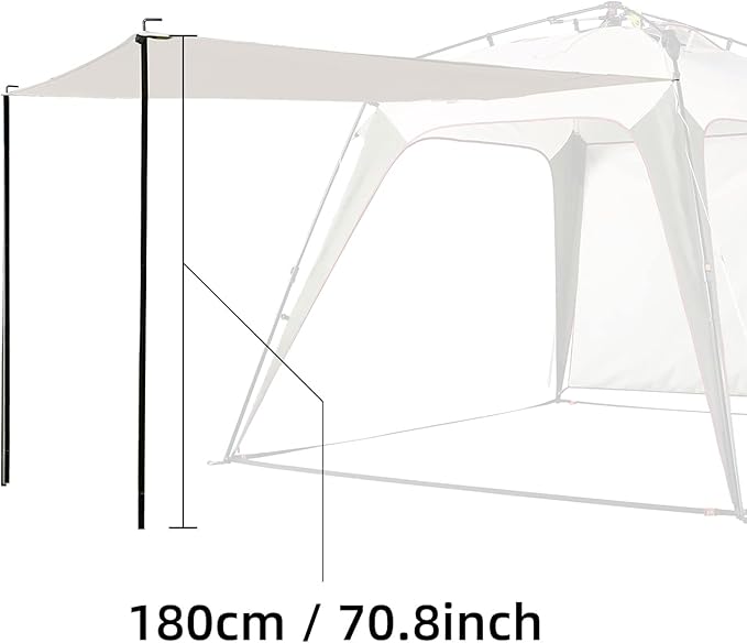 Pop Up Canopy Sun Shelters Shade Tent Pop Up 8.2' X 8.2' - Instant Portable Sports Cabana Umbrella, Easy Set-up and Take Down, with Sun Protection and One Shade Wall Included (Beige)